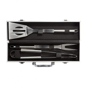 Logotrade promotional gift picture of: 3 pcs barbecue set in aluminium box